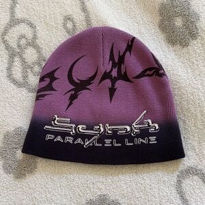 Aespa Purple Gradient Knit Beanie Synk Parallel Line Tour